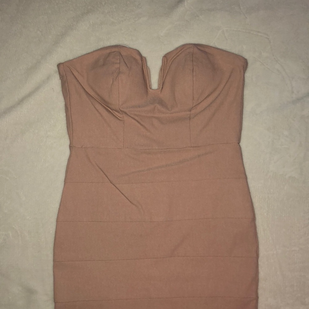 Charlotte Russe mauve strapless dress